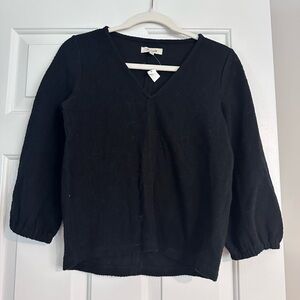 Madewell Black V-Neck Sweater top